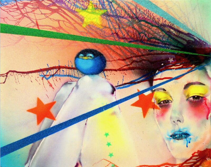 Chor Boogie BLUEBERRY 2014 16X20 SPRAY PAINT ON CANVAS copy