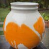 Lady20Mags20X20Ian20Ross Orange20Vessel 500 Ceramic20paint20and20porcelain 10x9.5x9.5in 2025