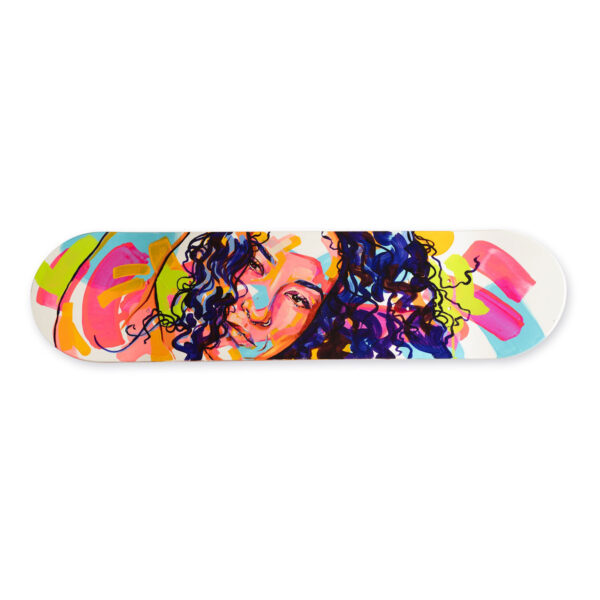 Grit | The Tracy Piper | Acrylic on Skateboard | 31x8 in | 2025