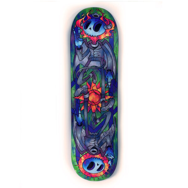 Light Refracted | Sean Keeton | Acrylic on Skateboard | 8.5x32 in | 2025