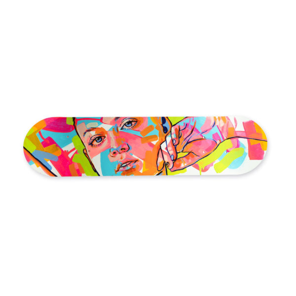 Unbound | The Tracy Piper | Acrylic on Skateboard | 31x8 in | 2025