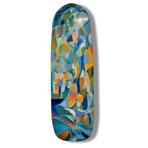 Interstellar | Chelsea Robot | Acrylic on Skate Deck | 8x31 | 2025