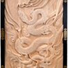 Year of the Wood Snake Jared Smith 4200 Carved Bass Wood with Burnt Walnut Frame 22x28 2025