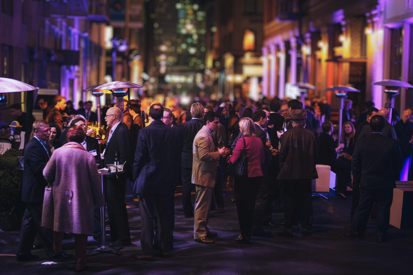 Corporate reception in Minna Alley.