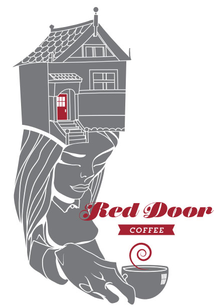 Red Door Coffee Banner by Sam Flores