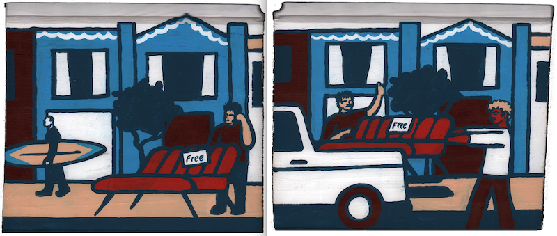 Free Futon (Diptych)